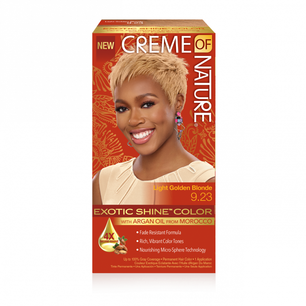 Creme of nature light golden blonde exotice shine color