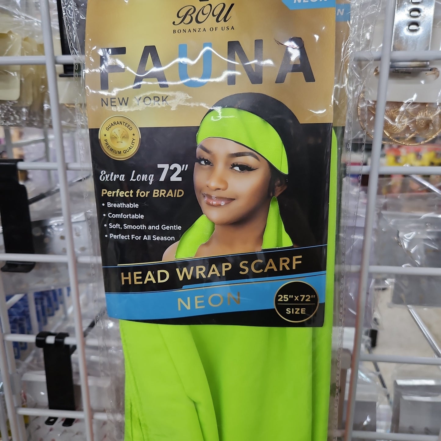 Fauna neon head scarf lime by Beauty Giant
