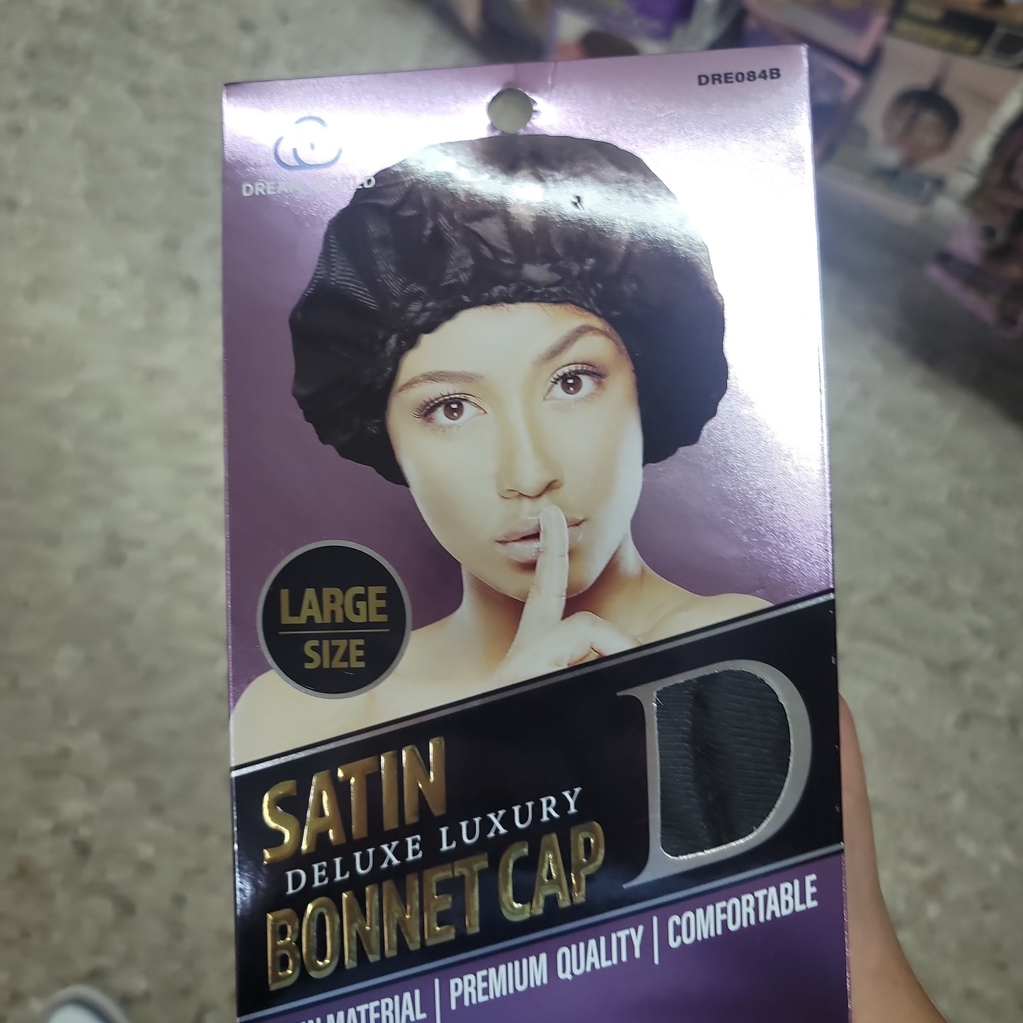 Dream world large size satin bonnrt cap