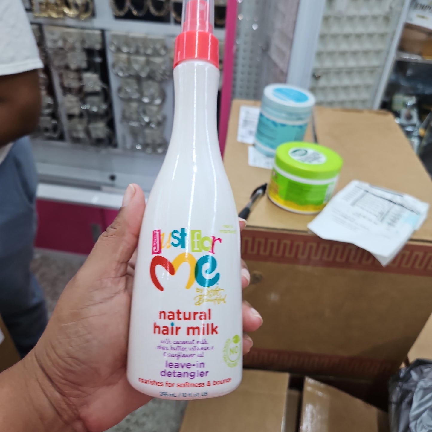 Just for me natural hair milk leave-in detangler by Beauty Giant