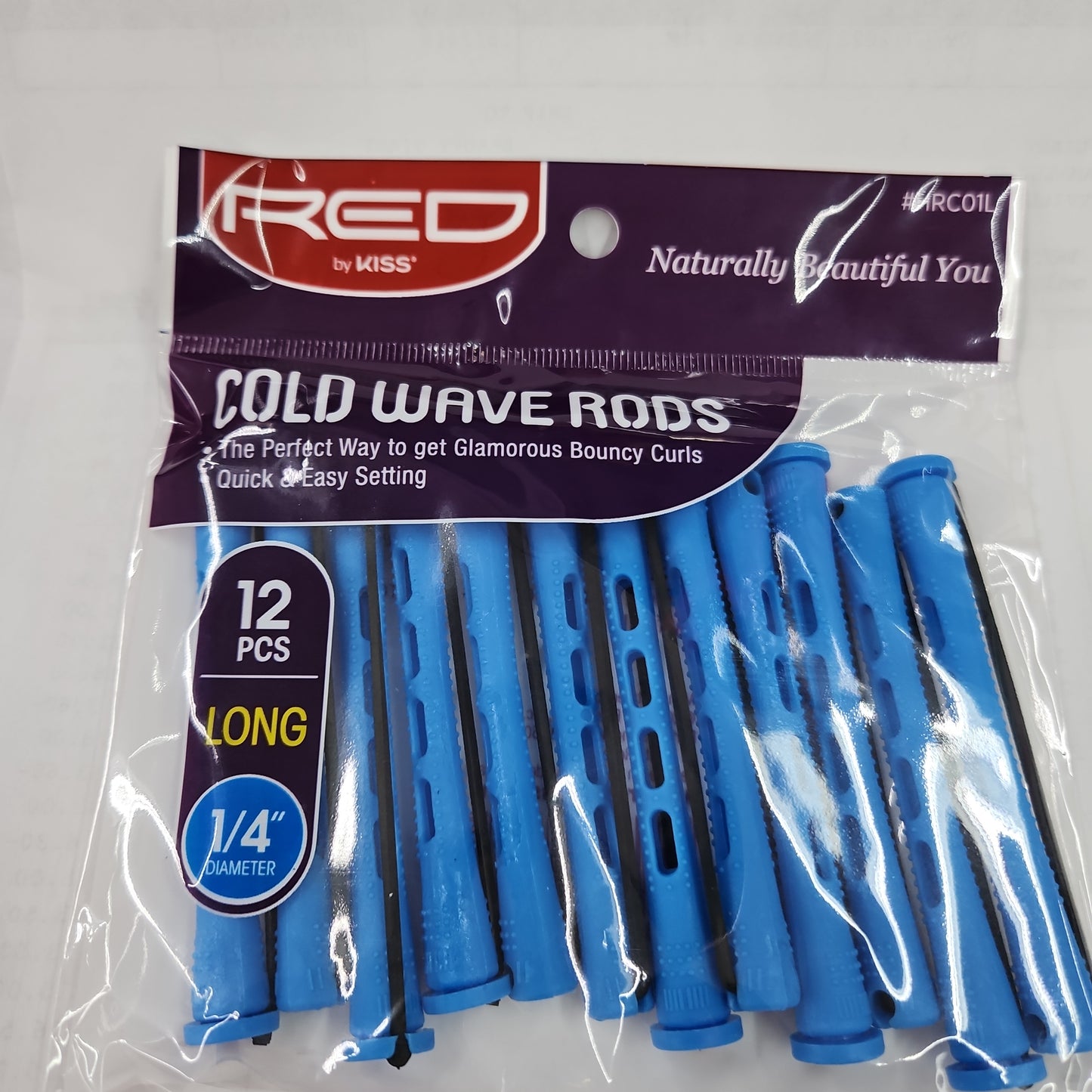 Red cold wave rods long