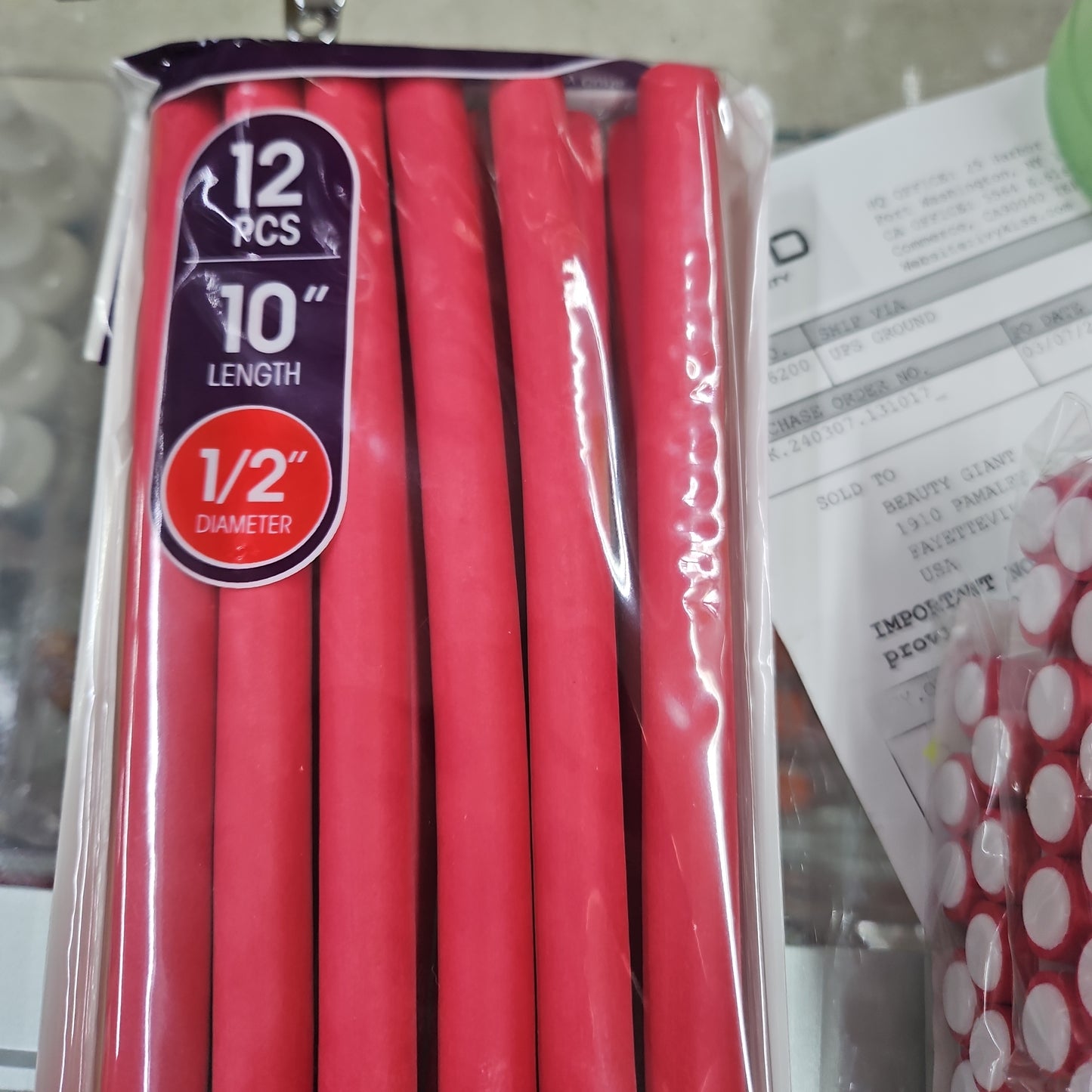 Red flexi rods 12pcs. 10"