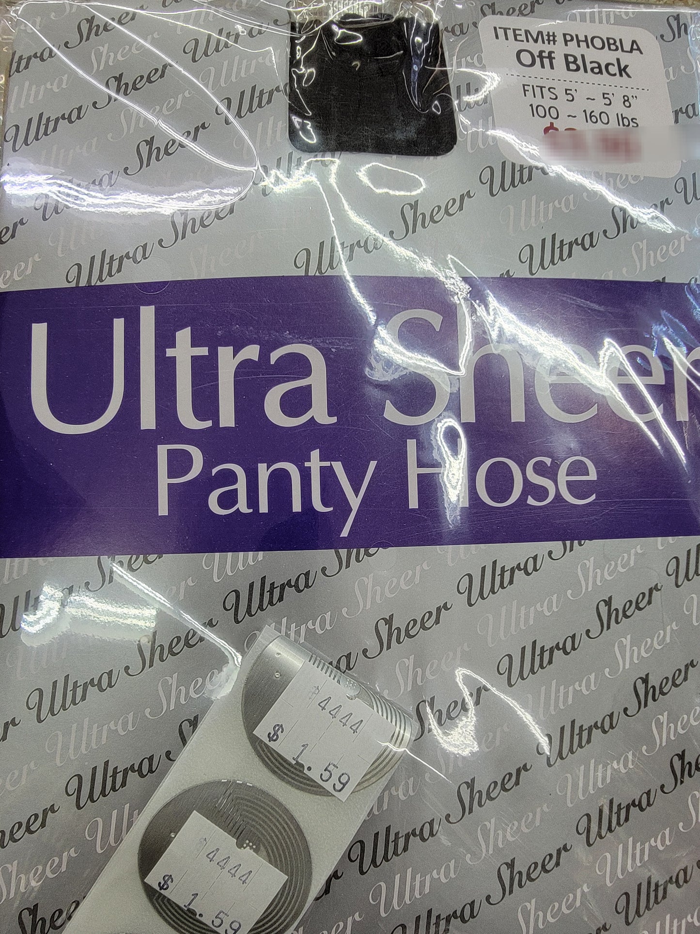 Ultra Sheer Panty Hose Off Black Regular size