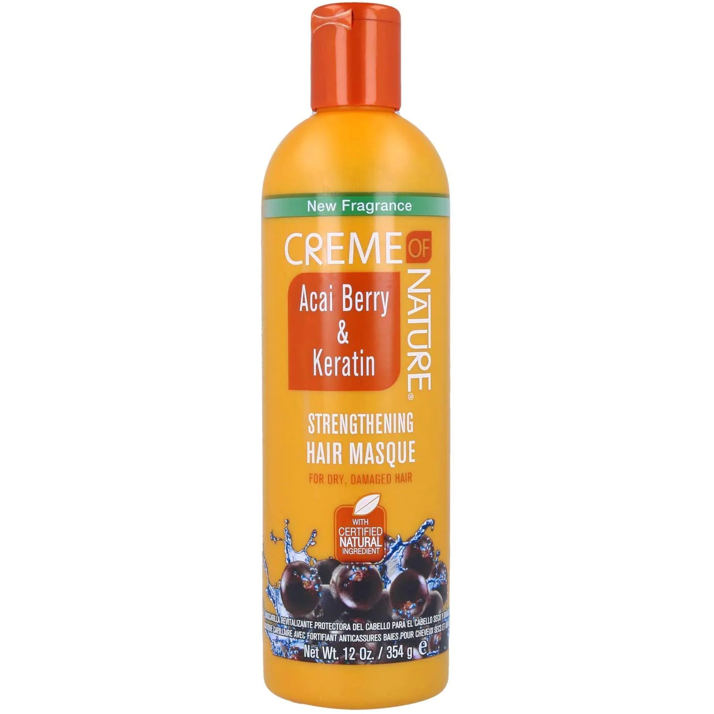 Creme of nature acai berry & keratin strengthening hair masque for dry damaged hair 7.75 oz