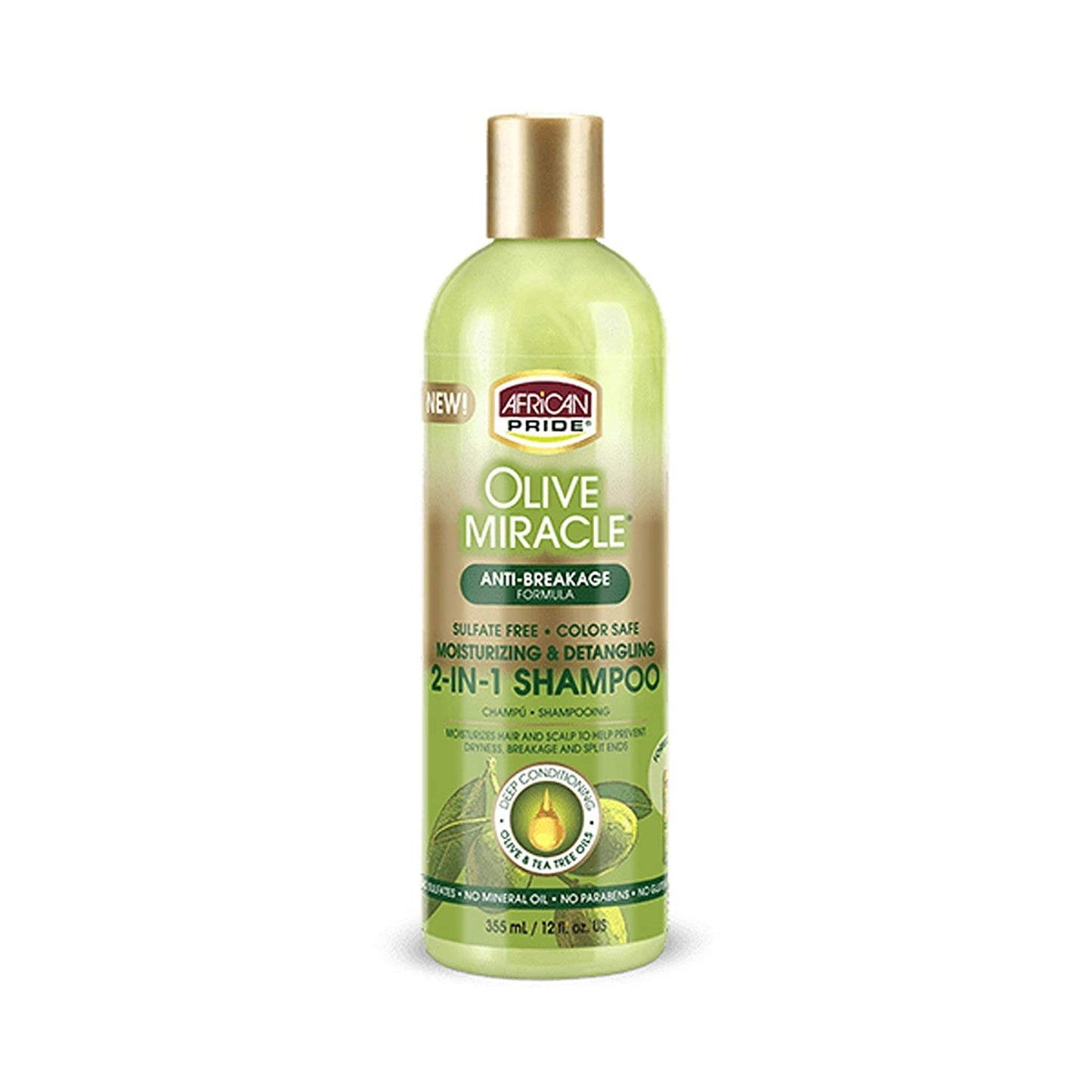 African pride Olive Miracle 2 in 1 shampoo 12oz
