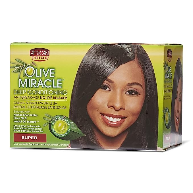 African Pride No-Lye deep conditioner relaxer kit super