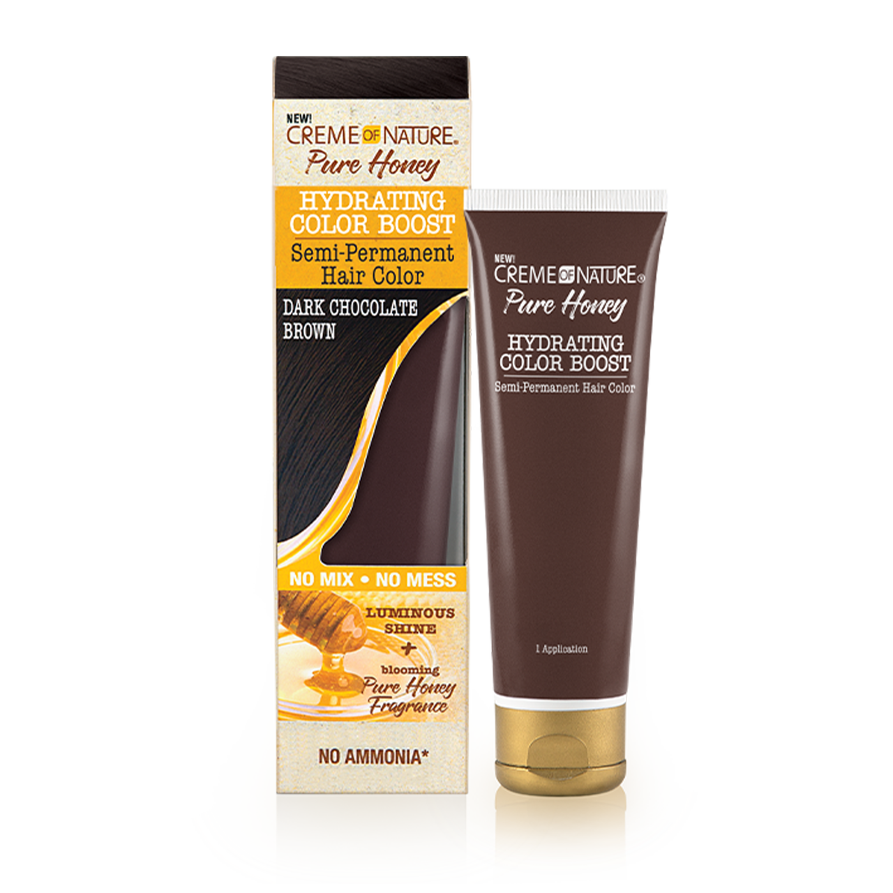 Creme of nature pure honey hydrating color boost dark chocolate brown