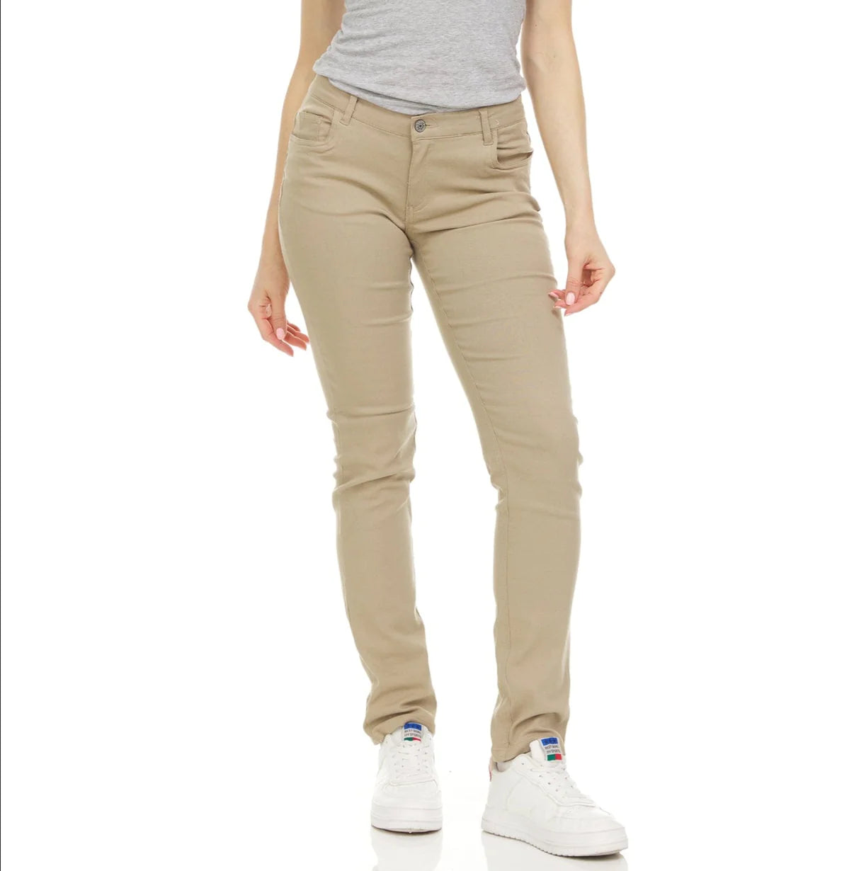 Girls Half Size Uniform Pants Khaki