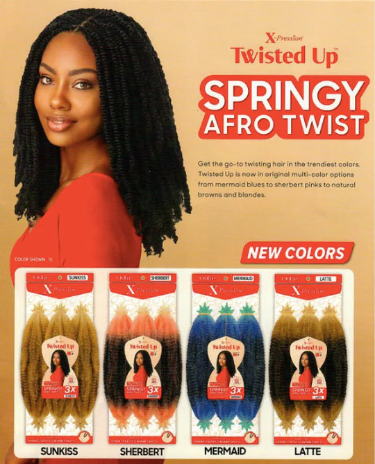 3x Outre Springy Afro Twist 16"I