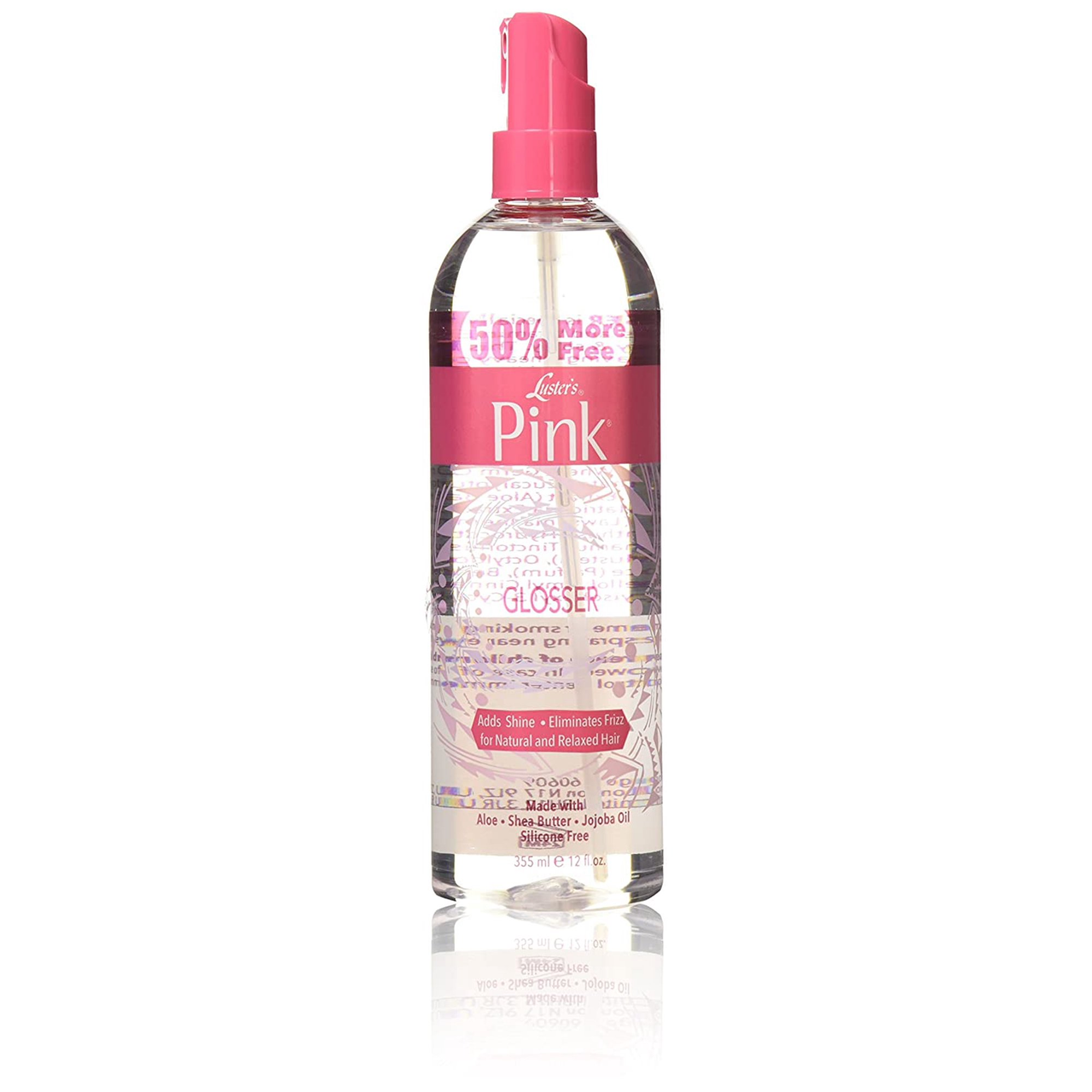 Pink glosser with aloe vera, shea butter & jojoba powder 12oz