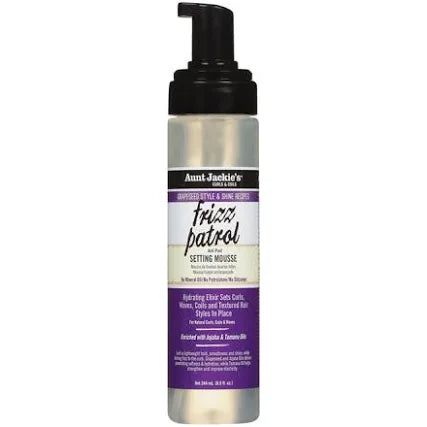 Aunt Jackie’s curls & coils frizz patrol Setting Mousse 12oz