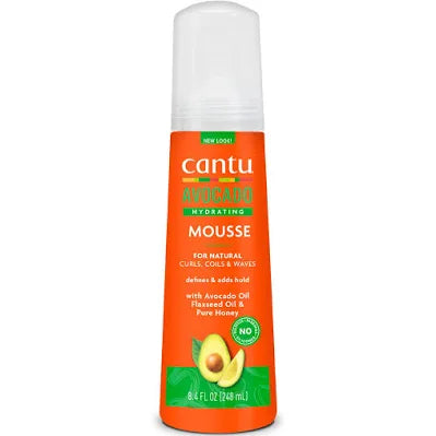Cantu avocado Mousse with avocado oil flaxsees oil and pure honey 8.4oz