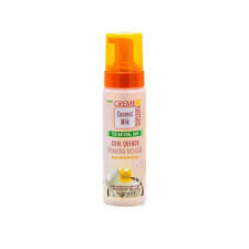 Cream Of Nature Coconut Milk For Natural Hair Curl Quenching Foaming Mouse Medium Hold For Defined Styles
