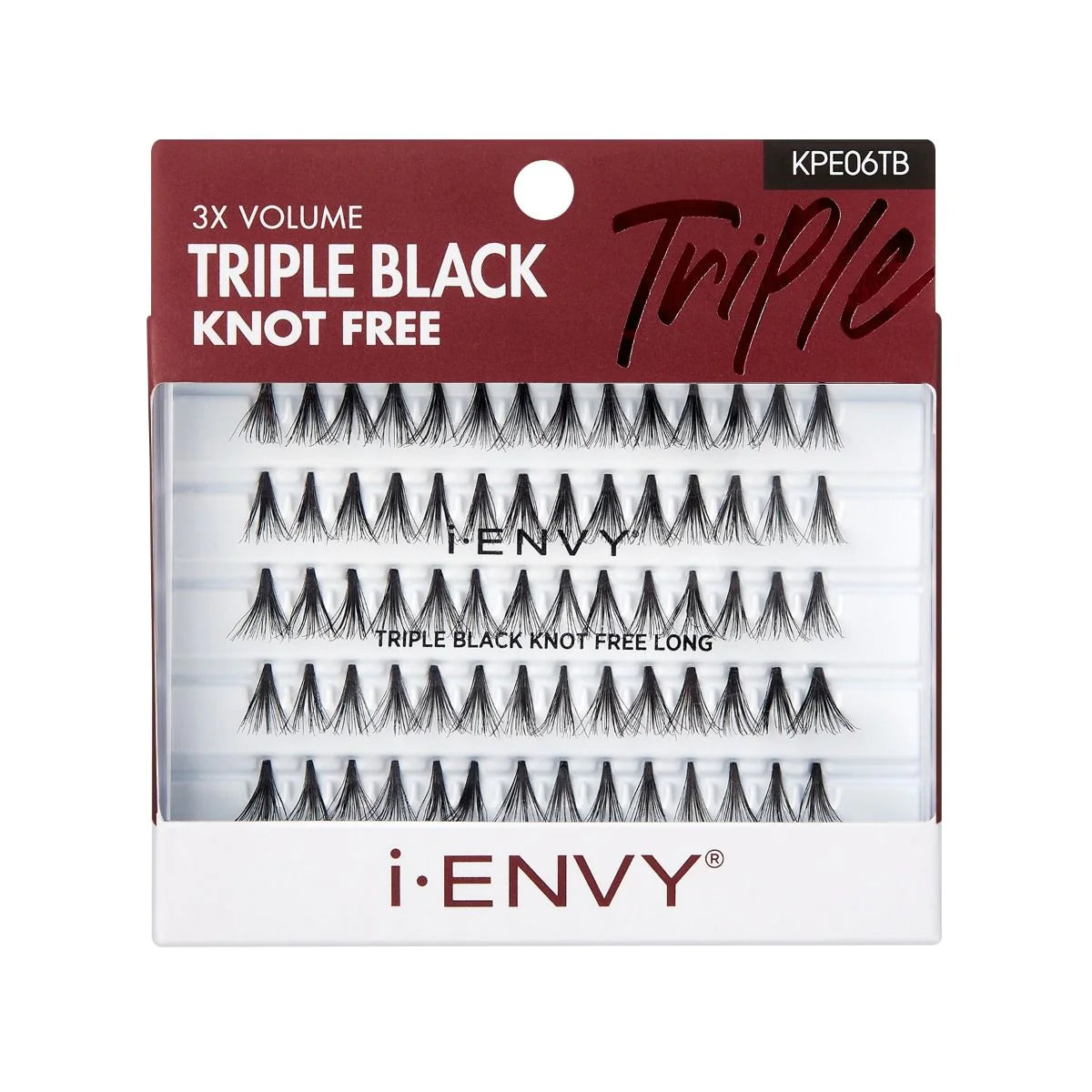 i-Envy 3x Volume Triple Black Knot Free Long KPE06TB