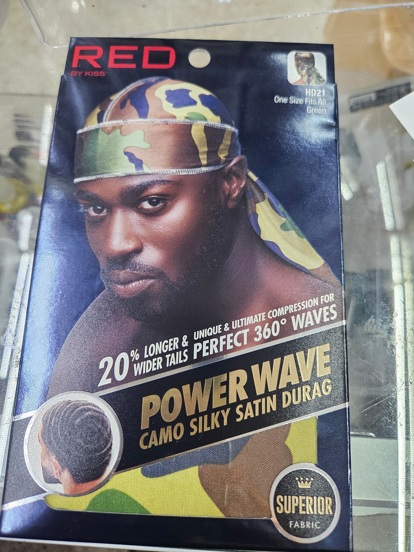 Red 20% longer power wave silky satin durag