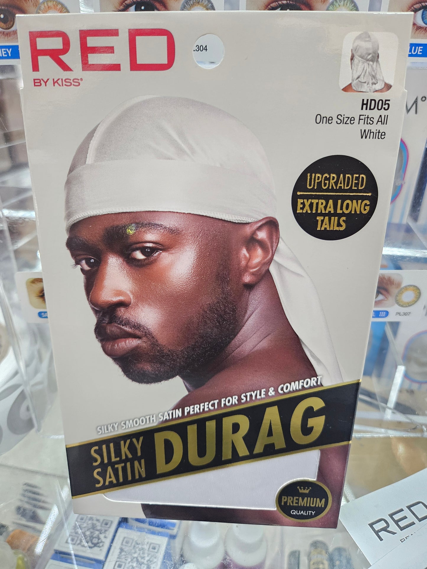 Red silky satin durag