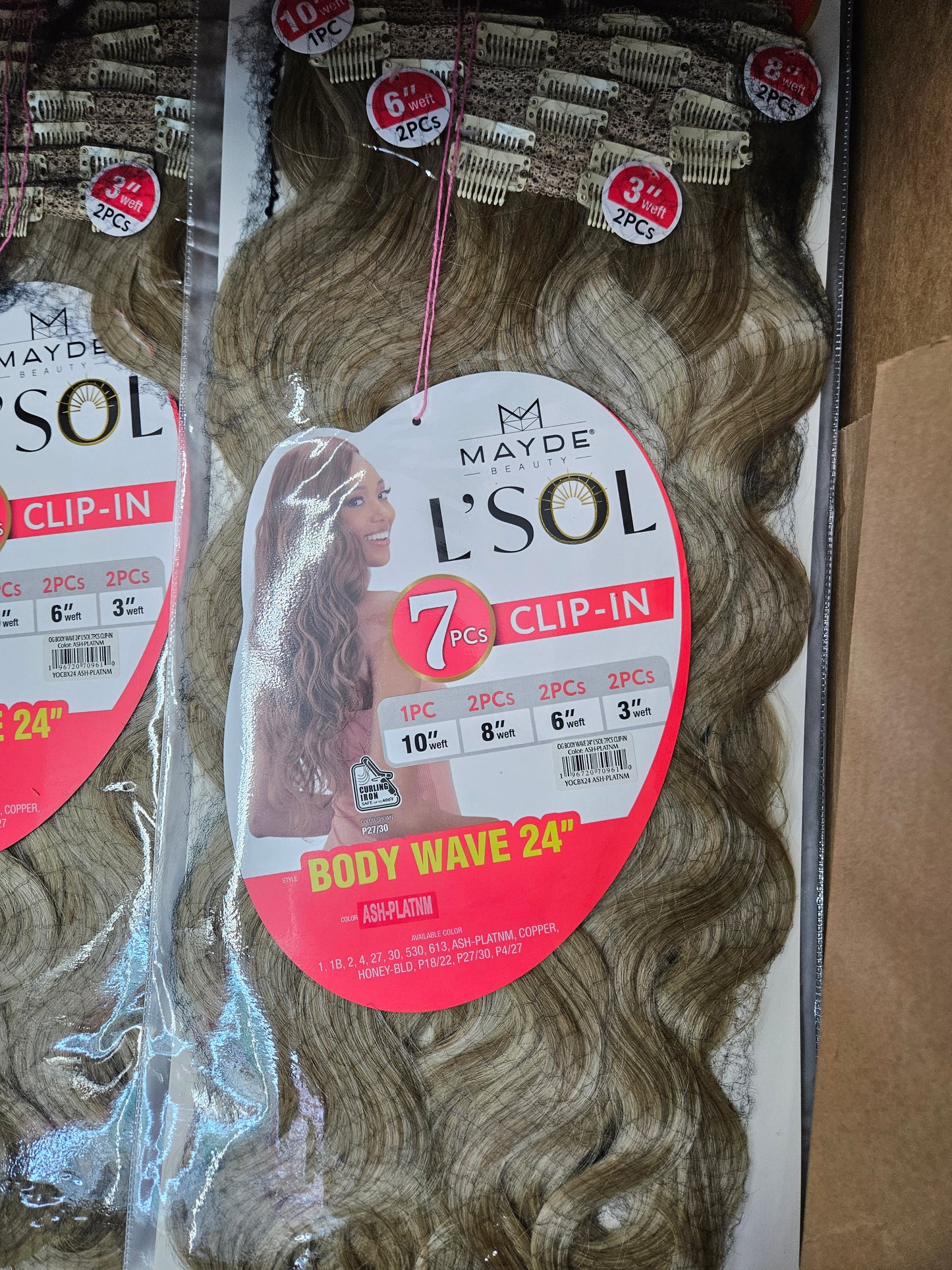 Mayde OG Body wave 24" L'SOL 7PC CLIP IN