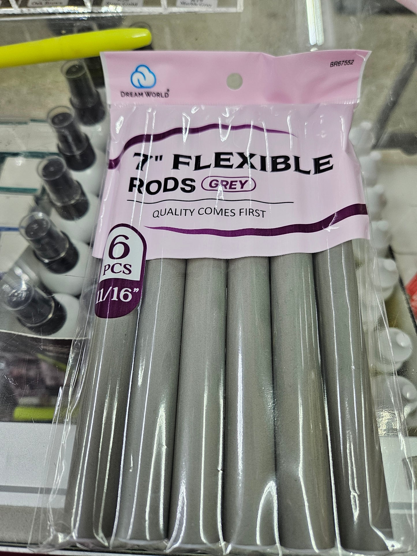 Dream world 7" flexible rods 11/16 grey