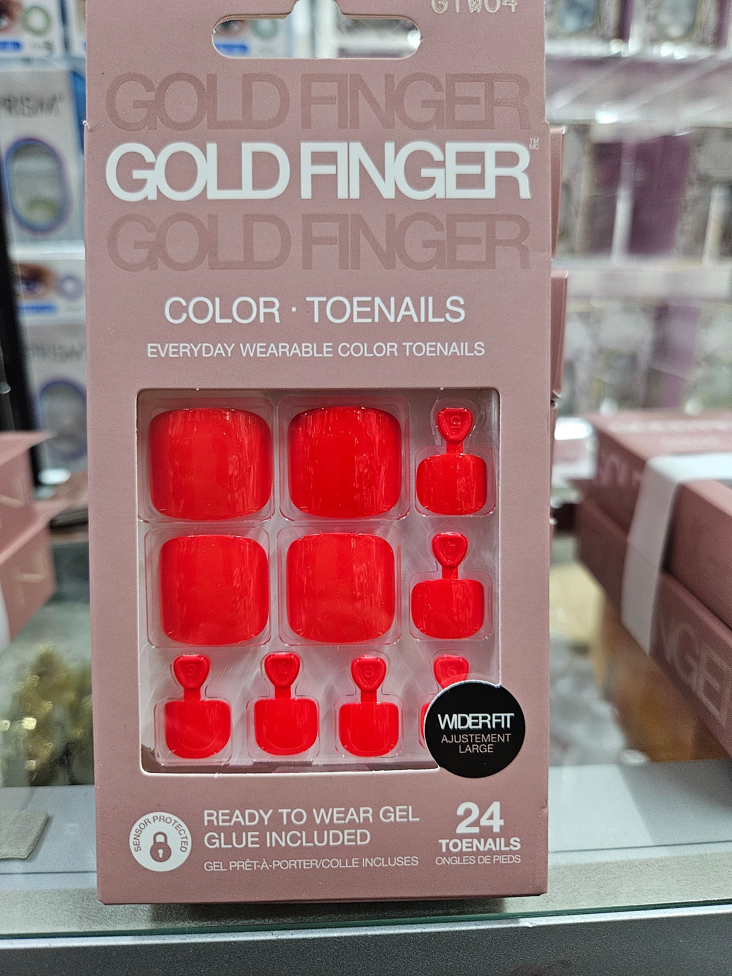 Gold finger color toenails widerfit