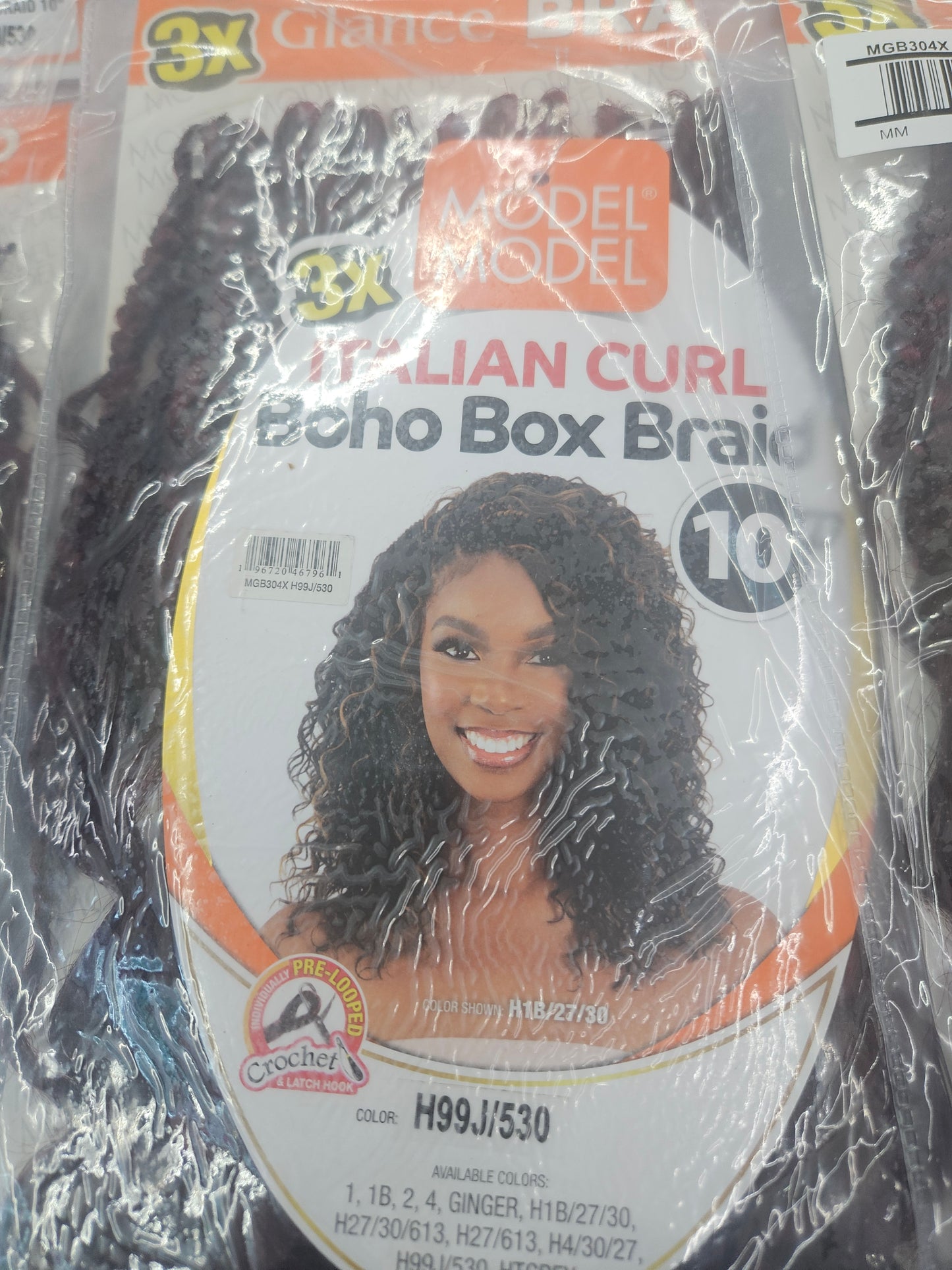 3x Italian curl boho box braid