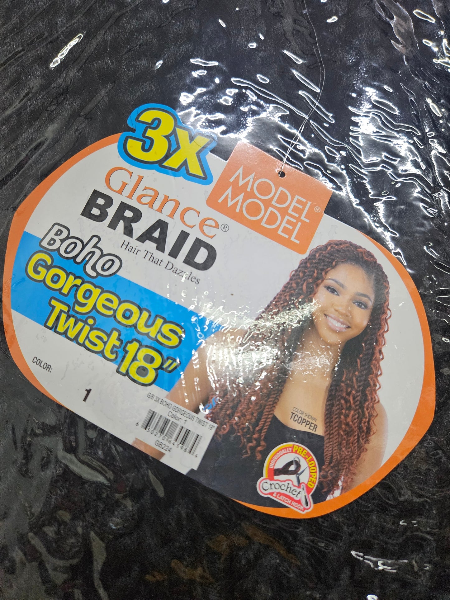 Model model glance braid bohi girgeous twist 18"