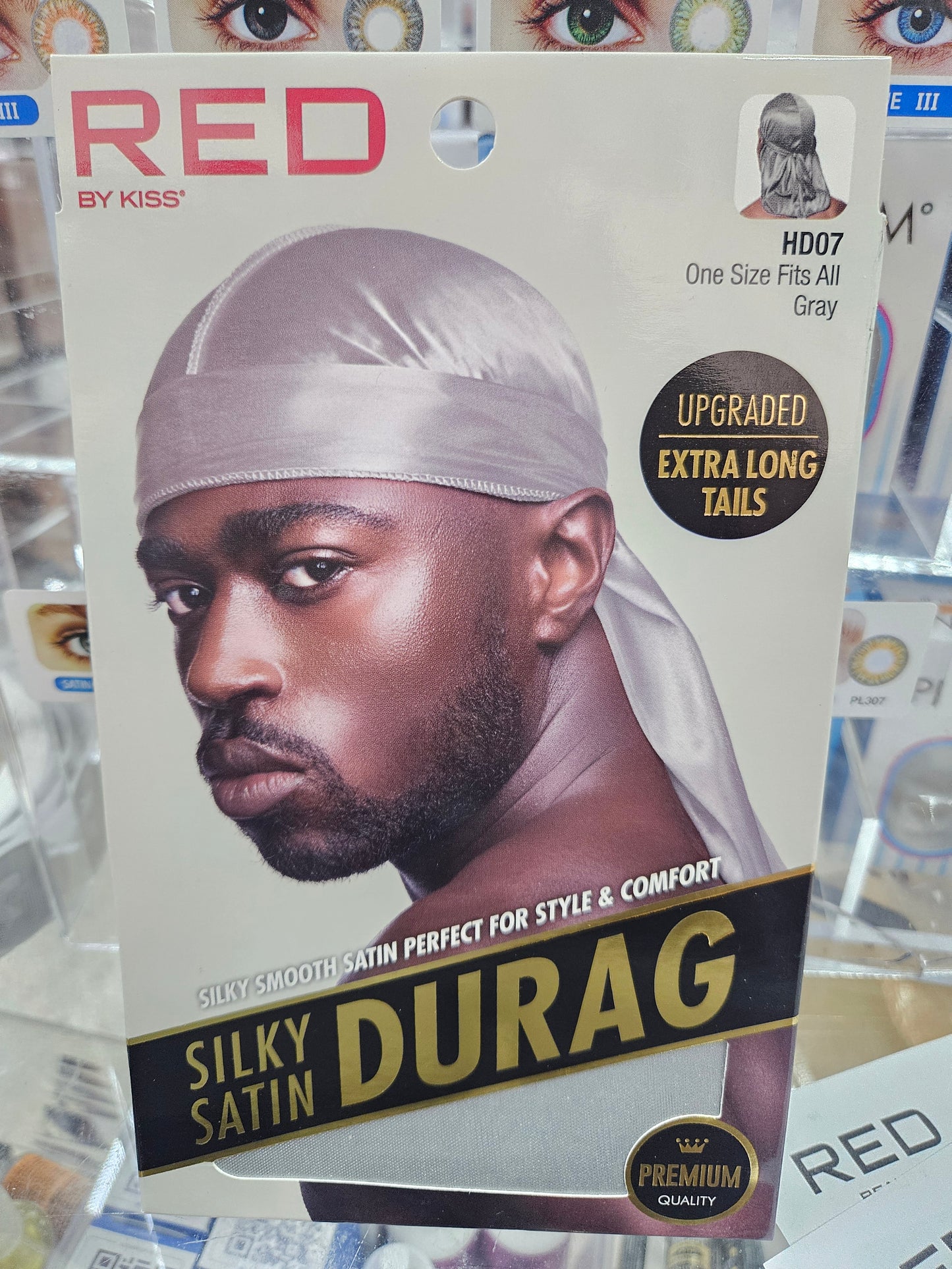 Red silky satin durag