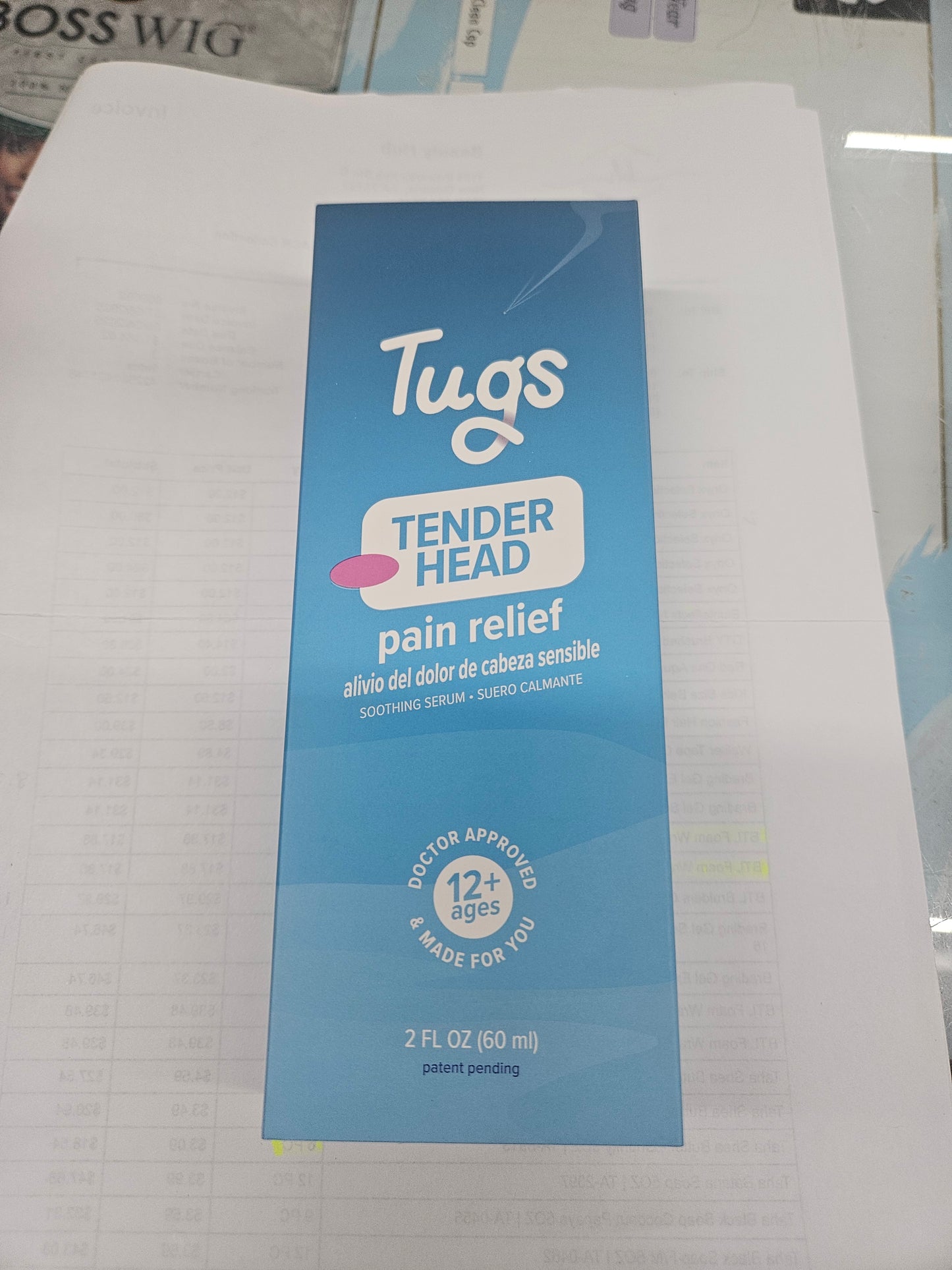 Tugs tender head pain relief