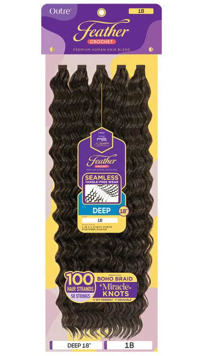 Outre feather crochet premium human hair blend deep