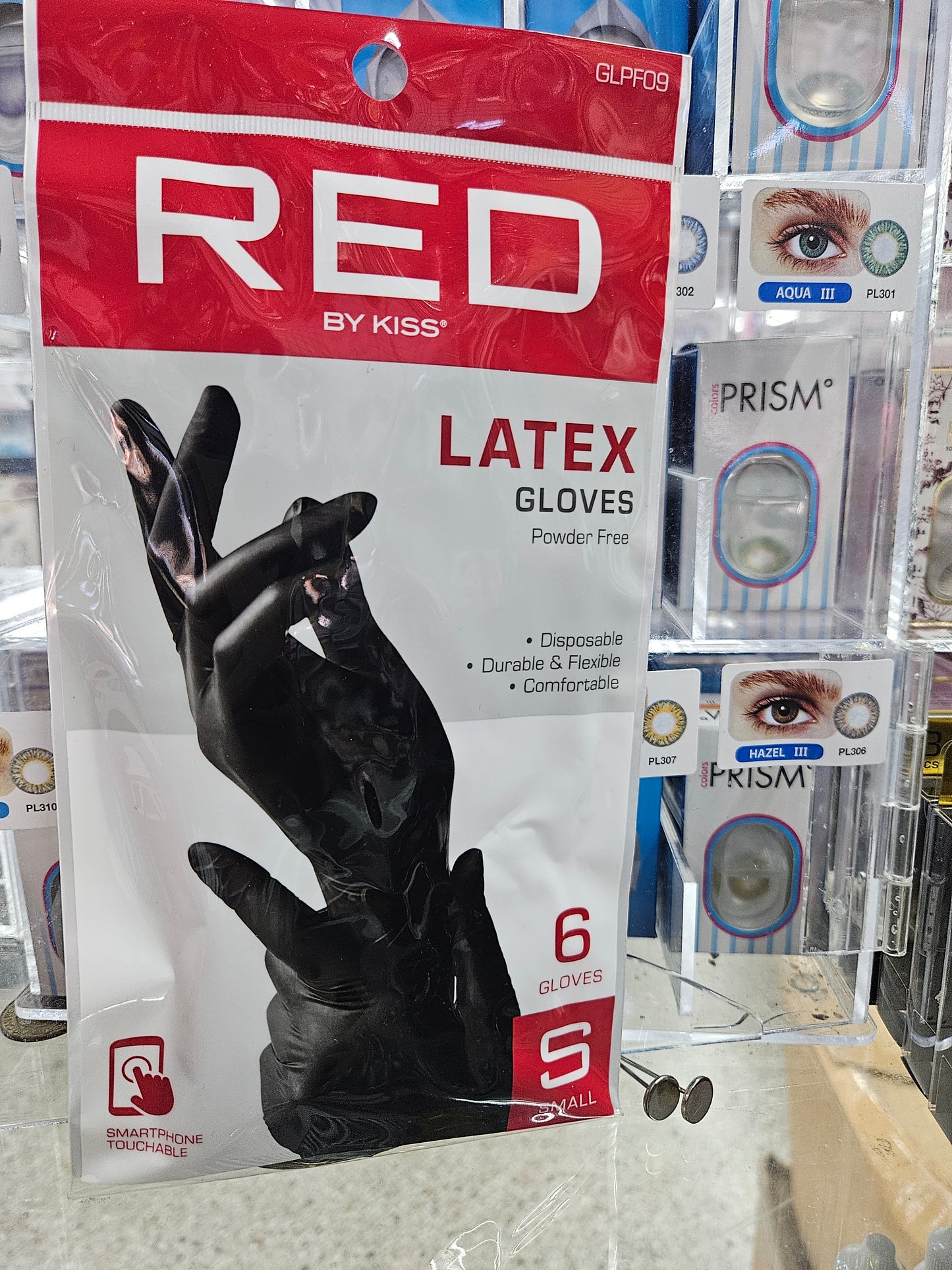 Red by kiss latex gloves 6pcs
