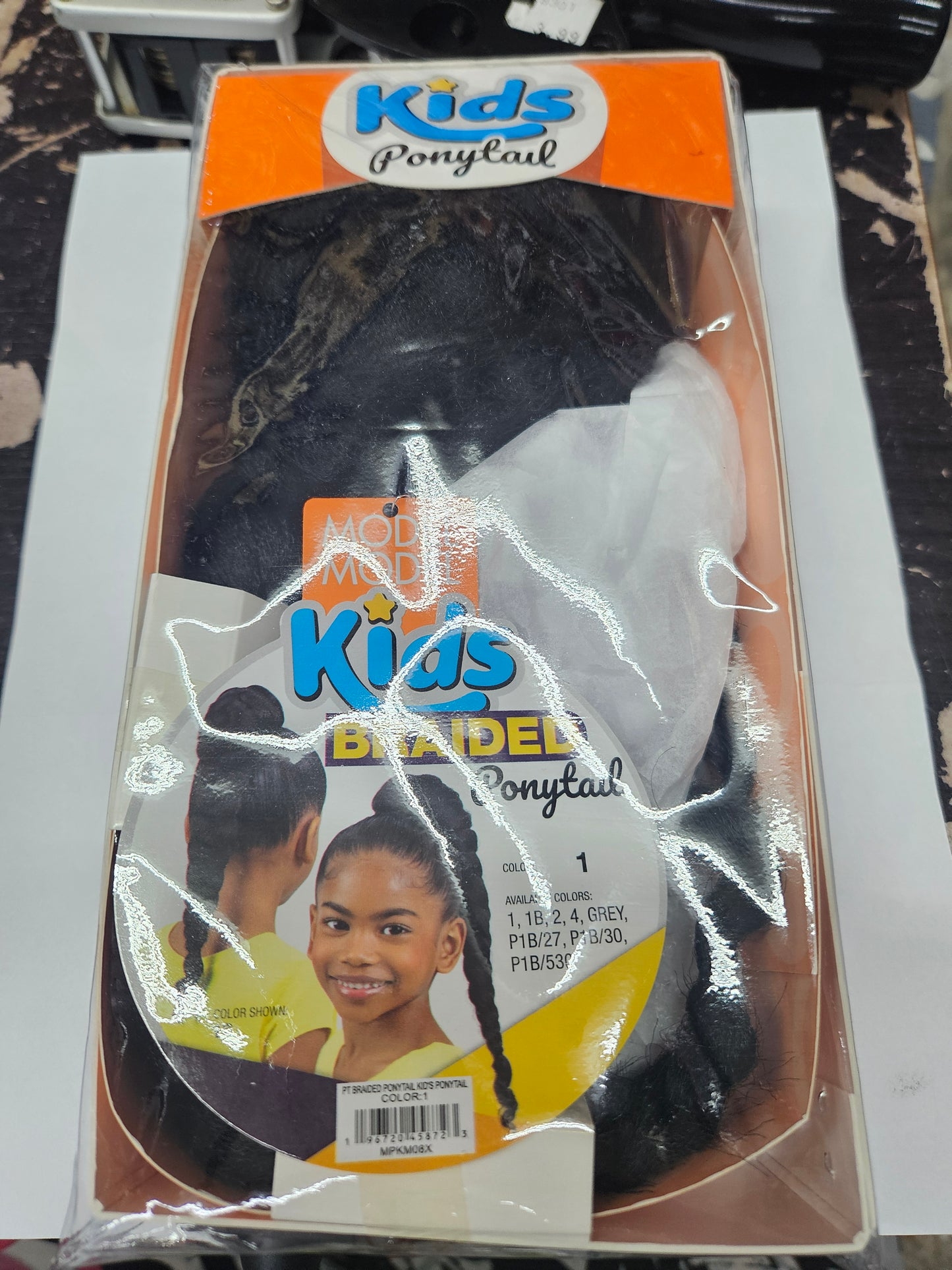 Model model kids ponytail. Braided pony