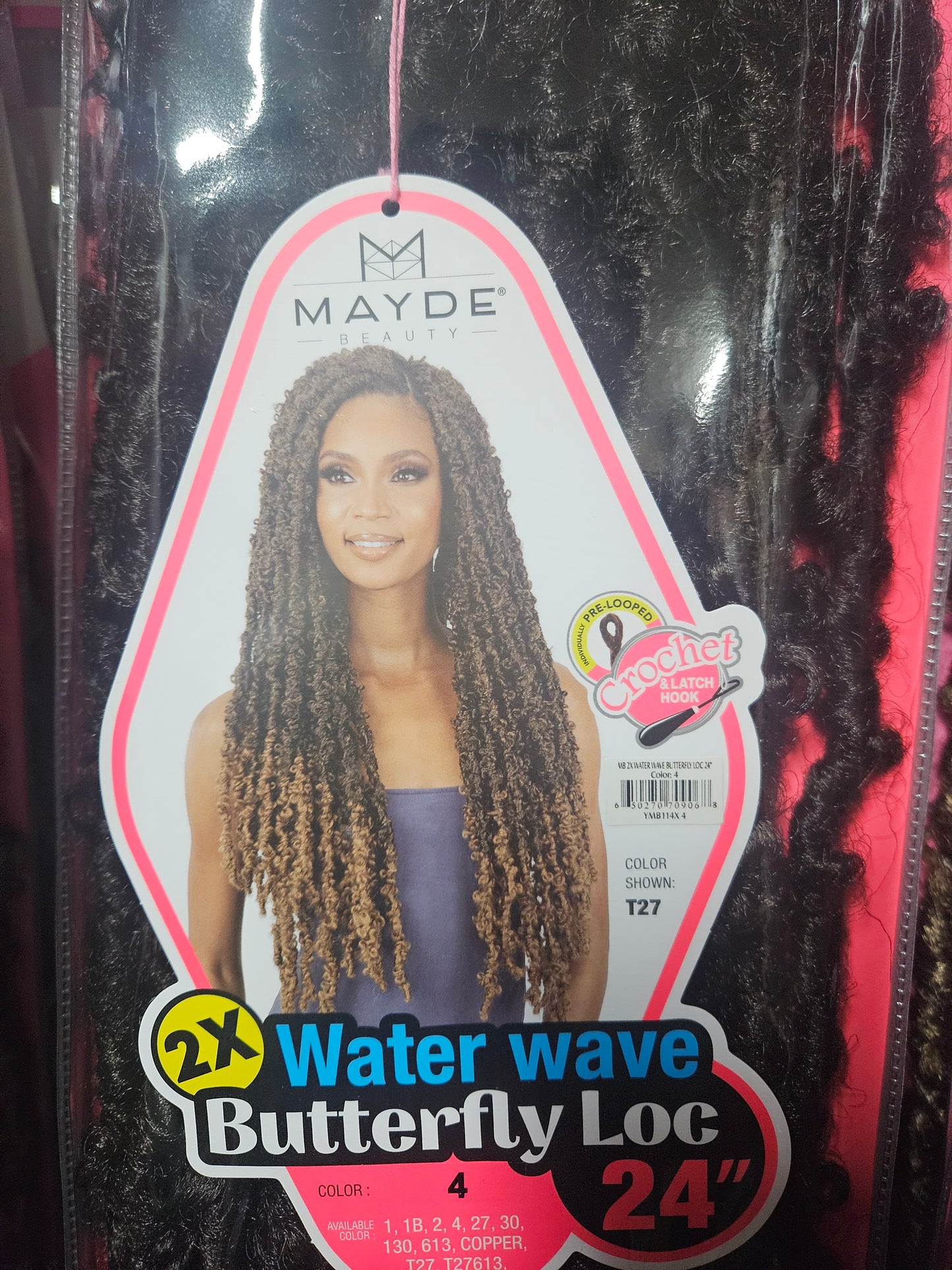 Mayde 2x Water Wave Butterfly Loc 24"