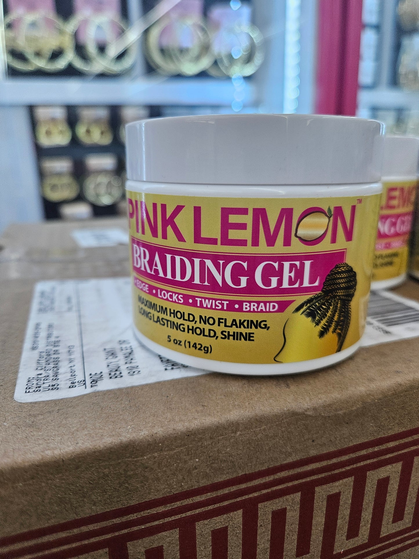 Pink lemon braiding gel