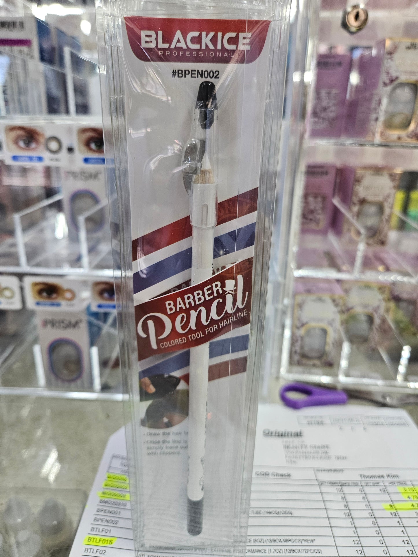 Black ice barber pencil