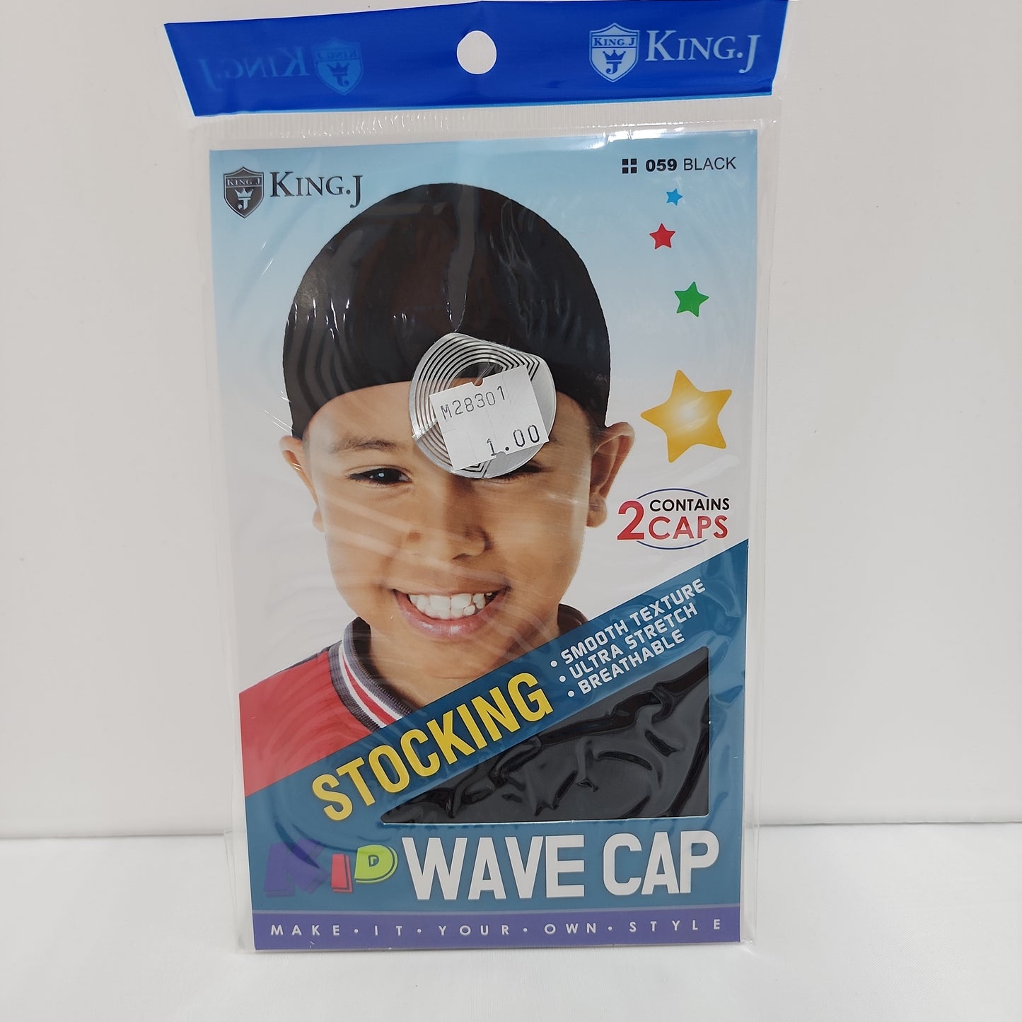 King. J Stocking Kid Wave Cap Black