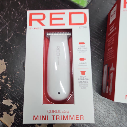 Red mini cordless trimmer