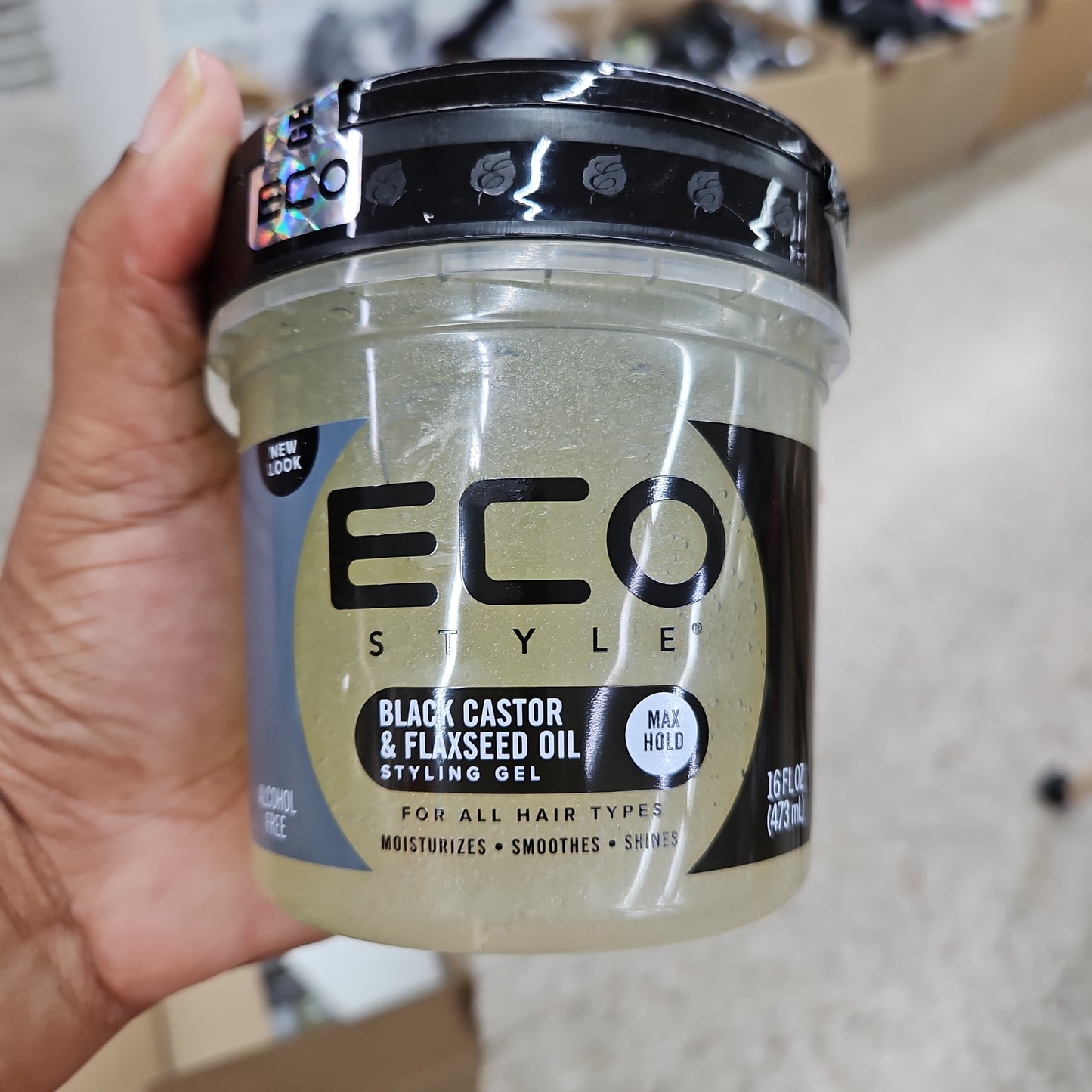 Eco style blk castor n flaxseed  16oz