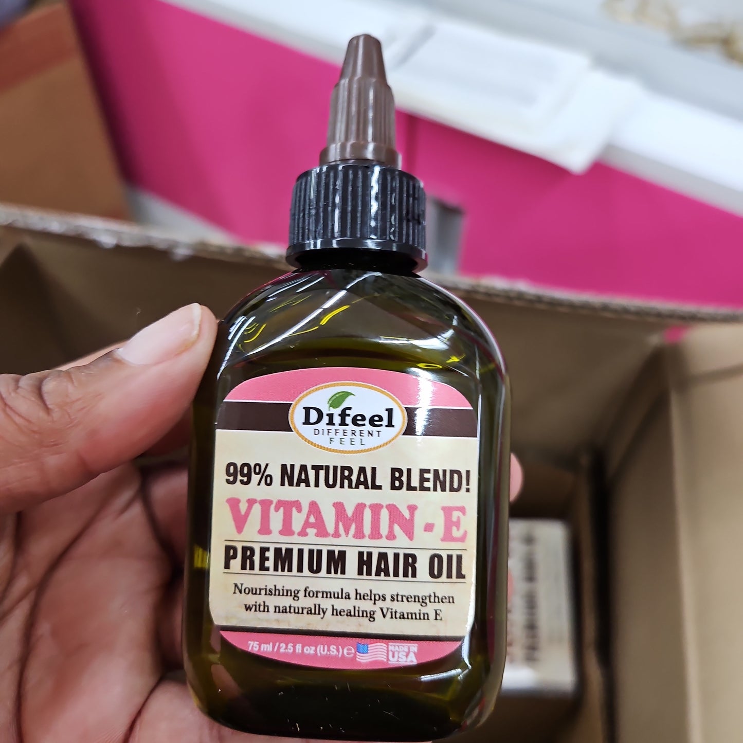 Difeel Vitamin E Oil Premium Hair Oil 2.5oz