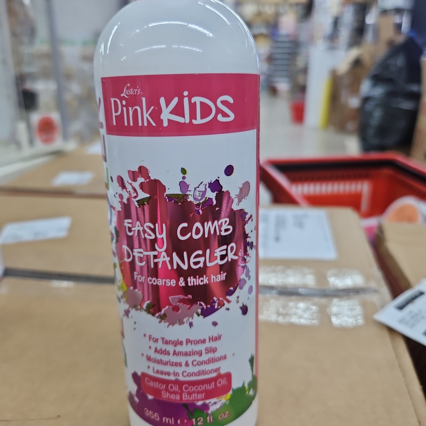 Pink kids easy comb detangler 12oz