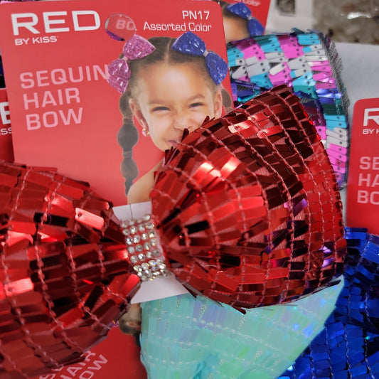 Red By Kiss SEQUIN HAIR BOW ASSORTED COLORS PN17