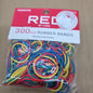 Red 300pcs assorted rubber bands