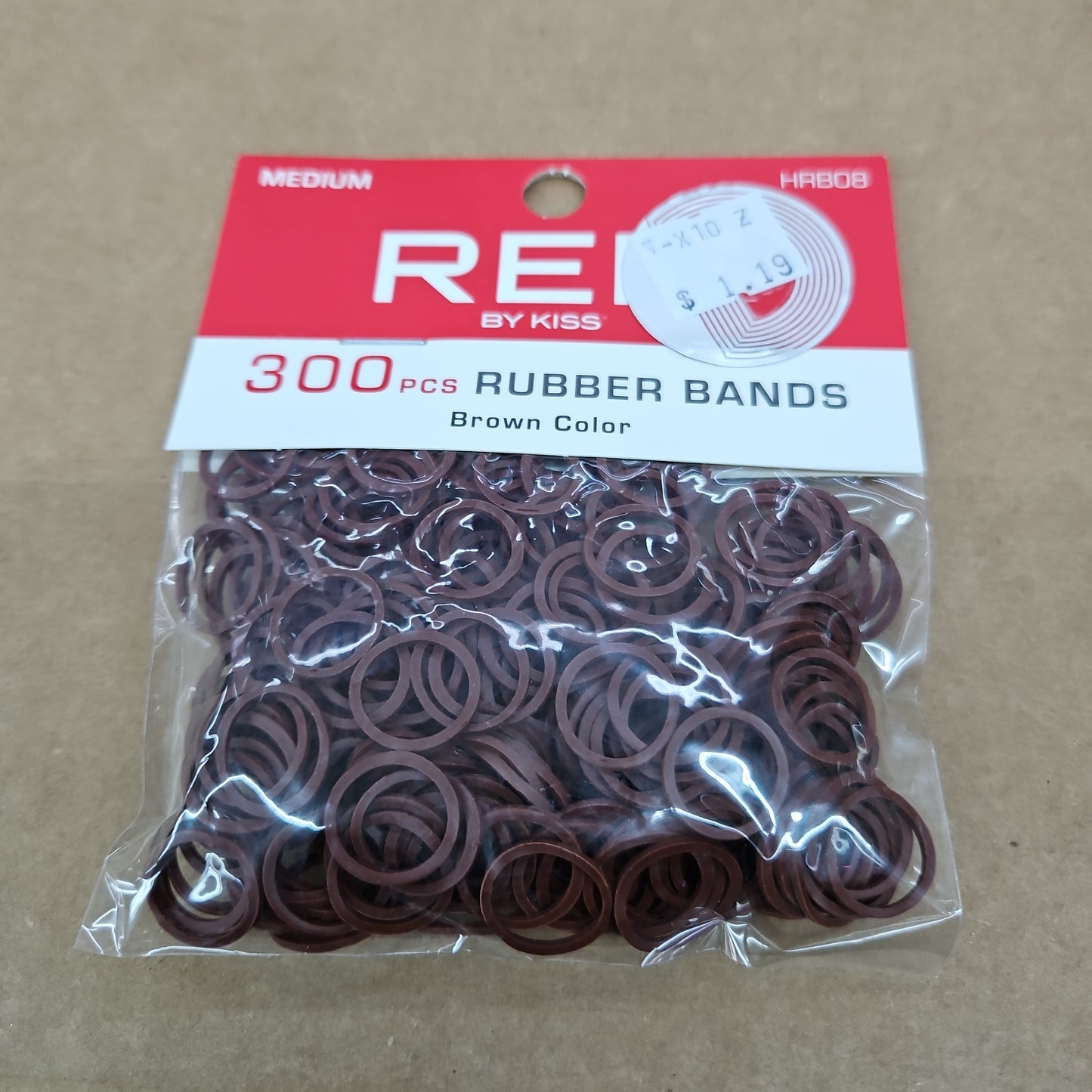 Red 300pcs rubber bands brown