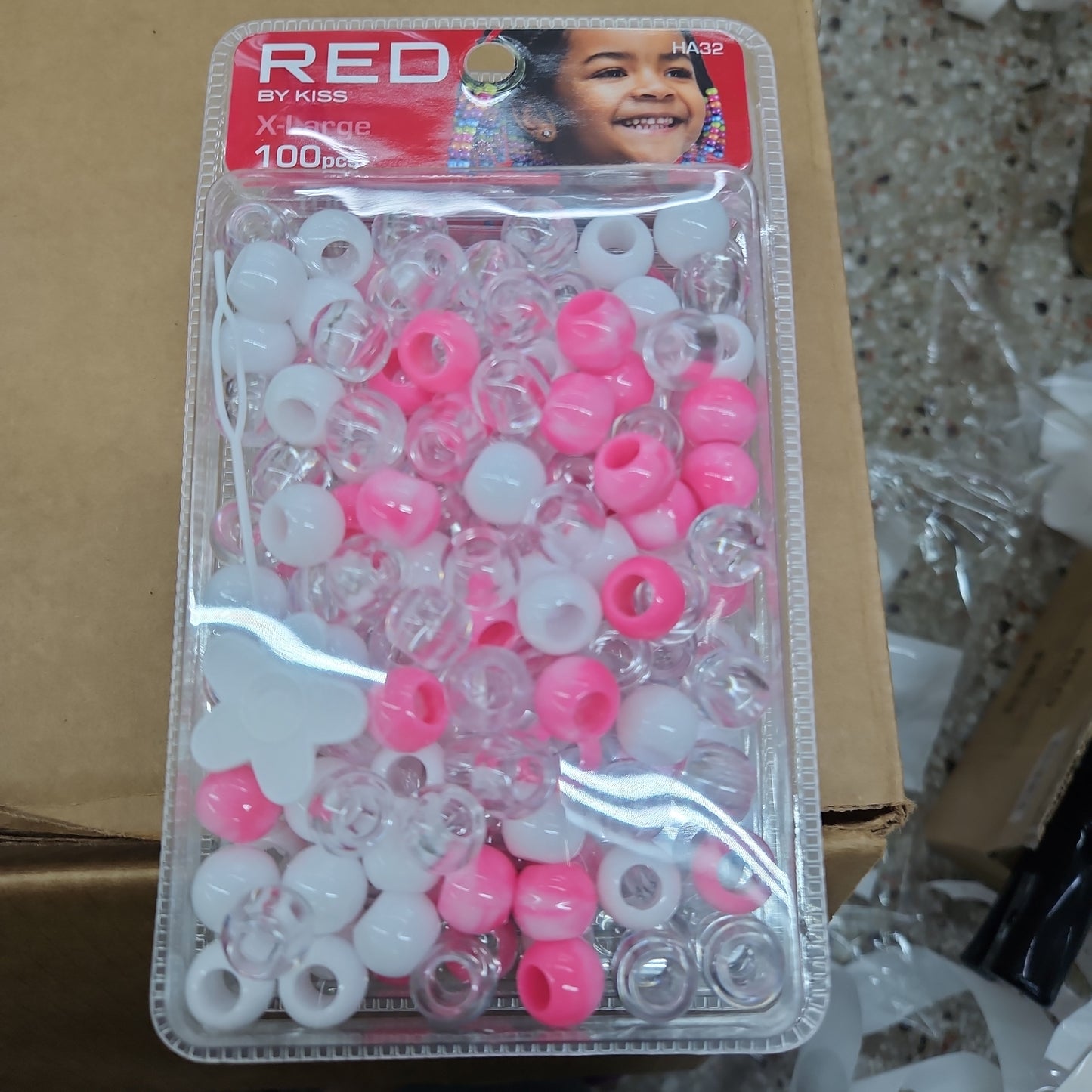 Red xlarge beads 100pcs