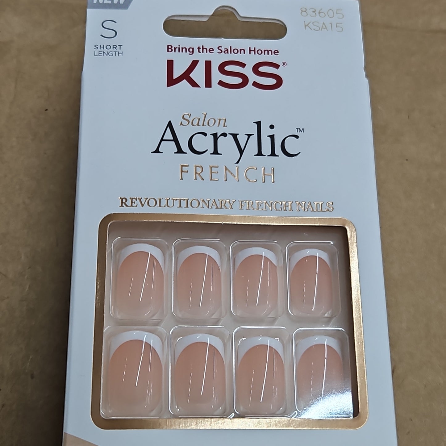 Kiss salon acrylic nails french short