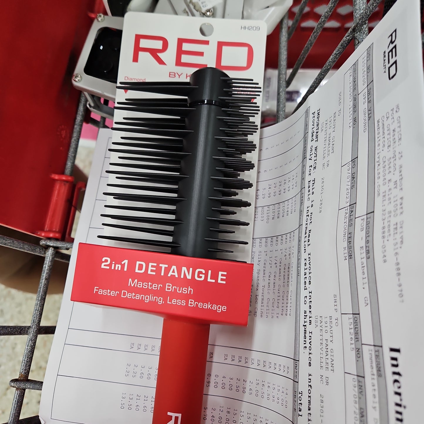 Red 2 in 1 detangle