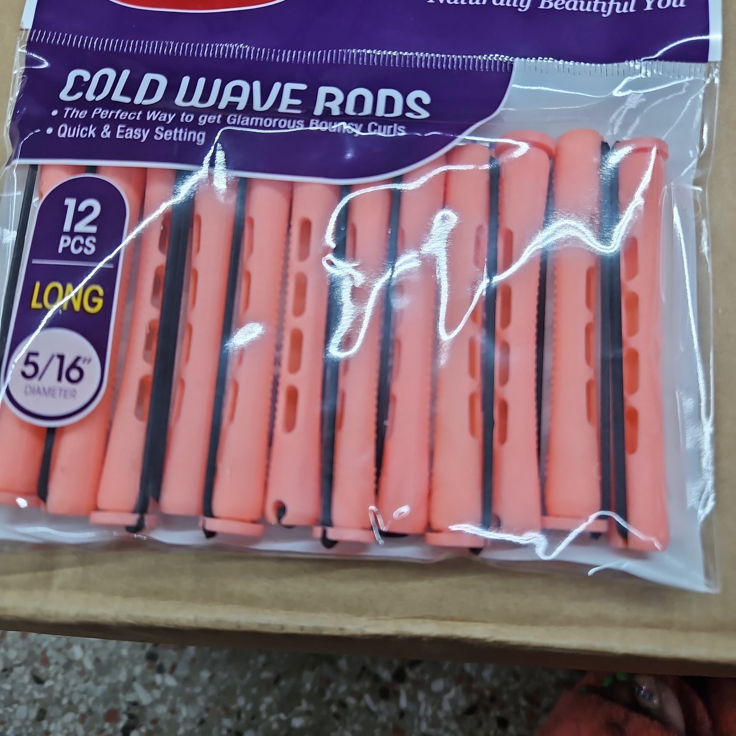 Red cold wave rods long