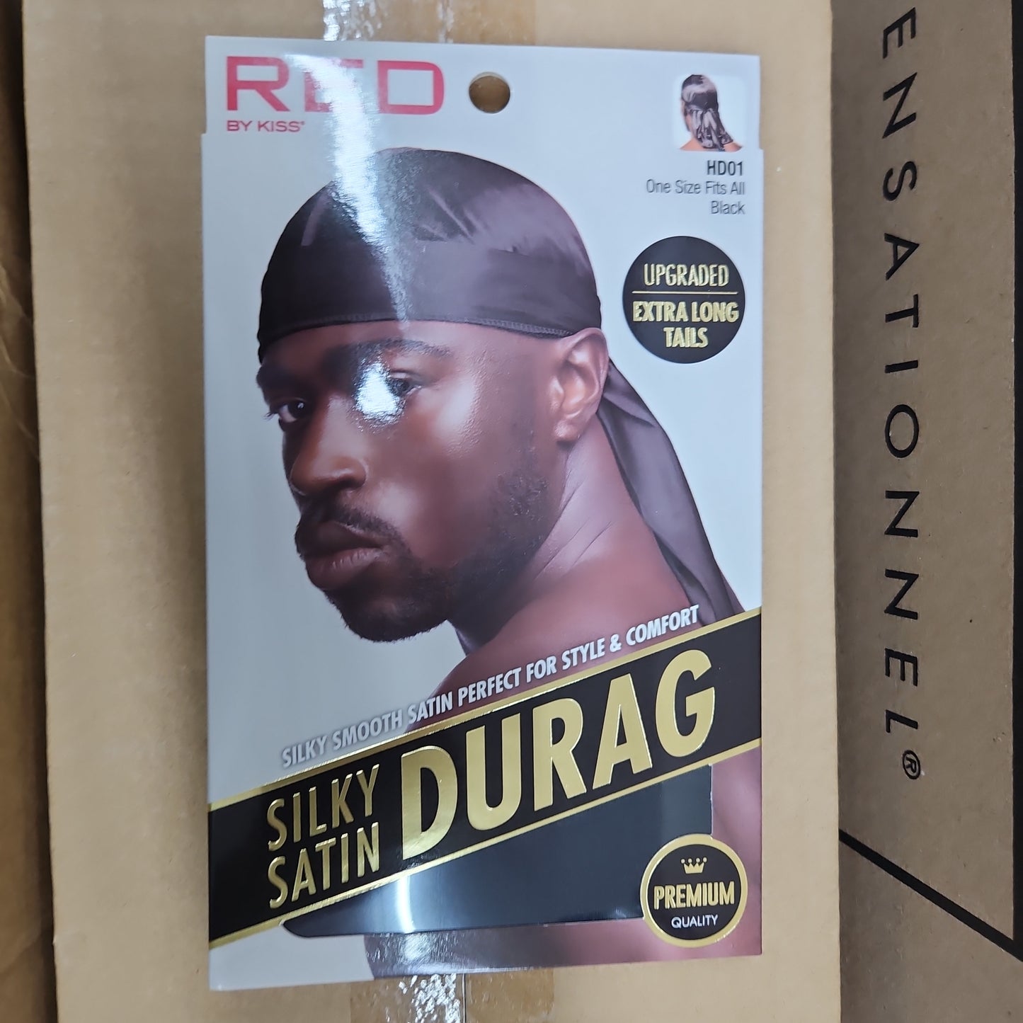 Red silky satin durag