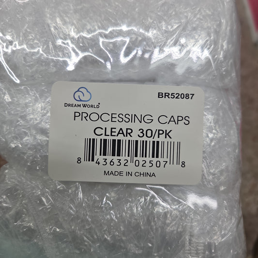 Dream World processing caps clear 30/pk