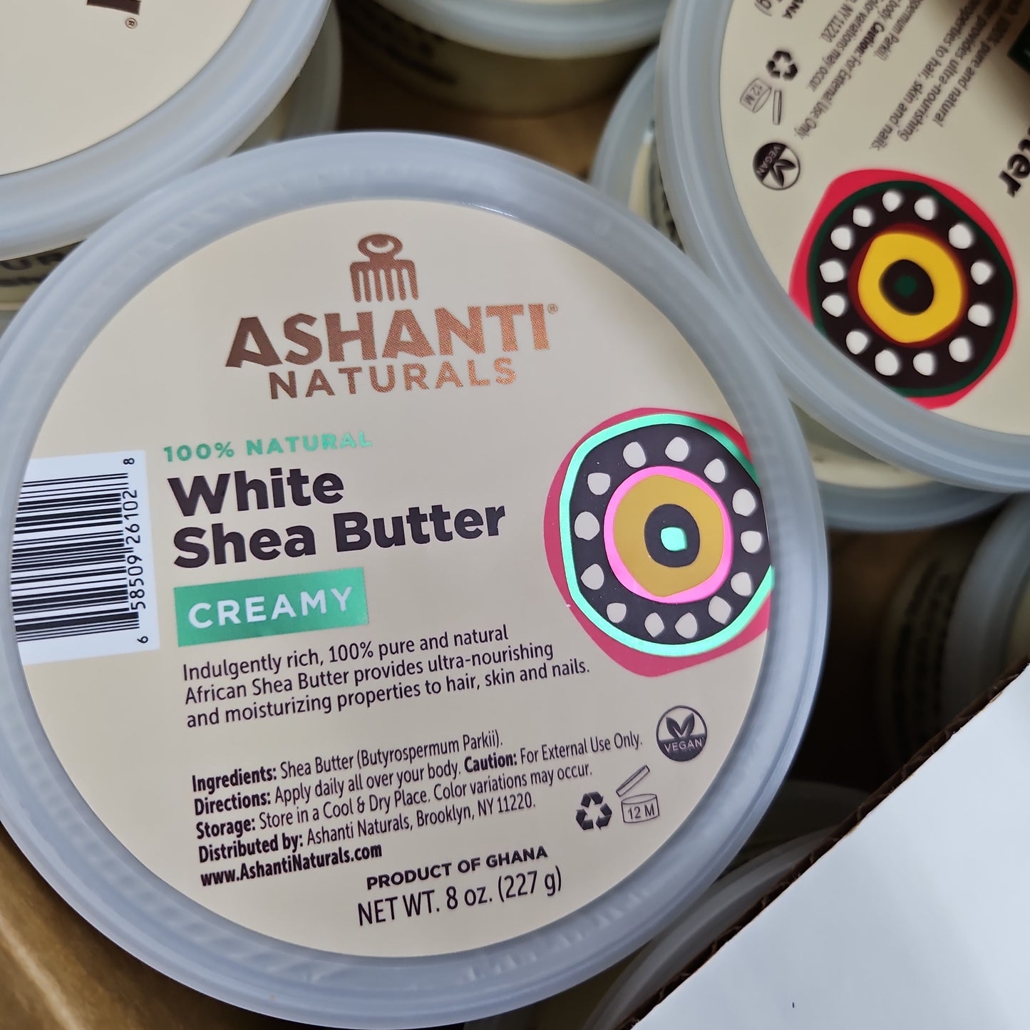 Ashanti Naturals 100% Natural White Shea Butter Creamy 8oz