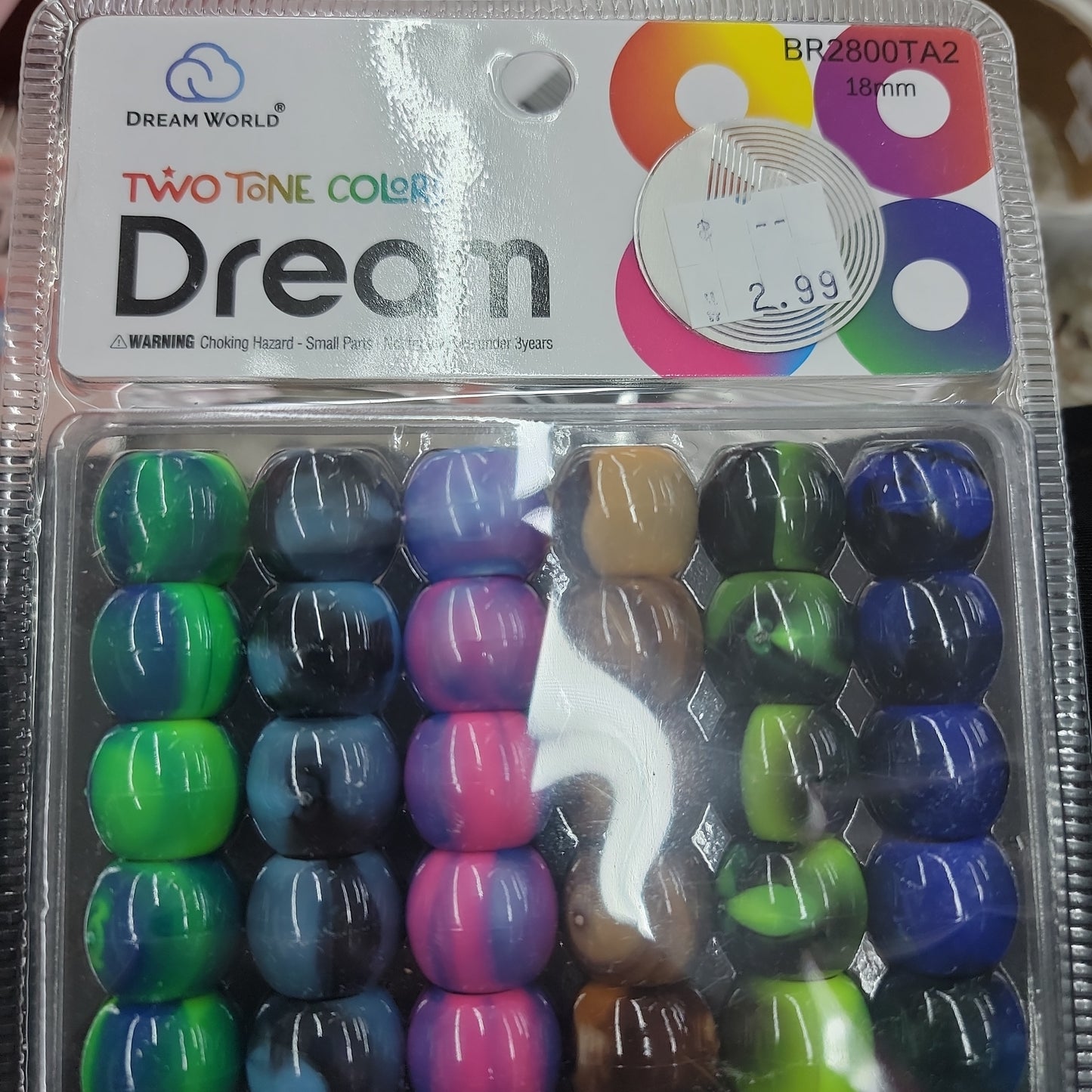 Dream World Two Tone Colors Beeds BR2800TA2