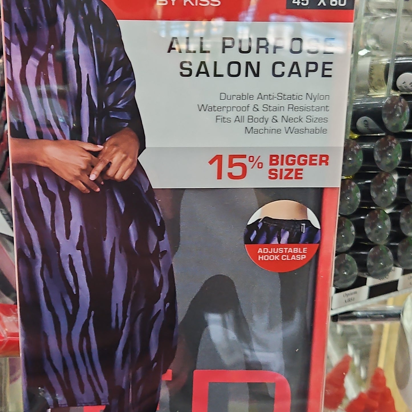 Red all purpose salon cape